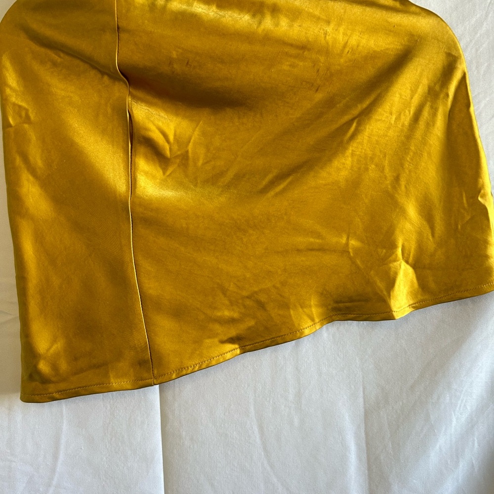 Lulu's Asymmetrical Gold Skirt